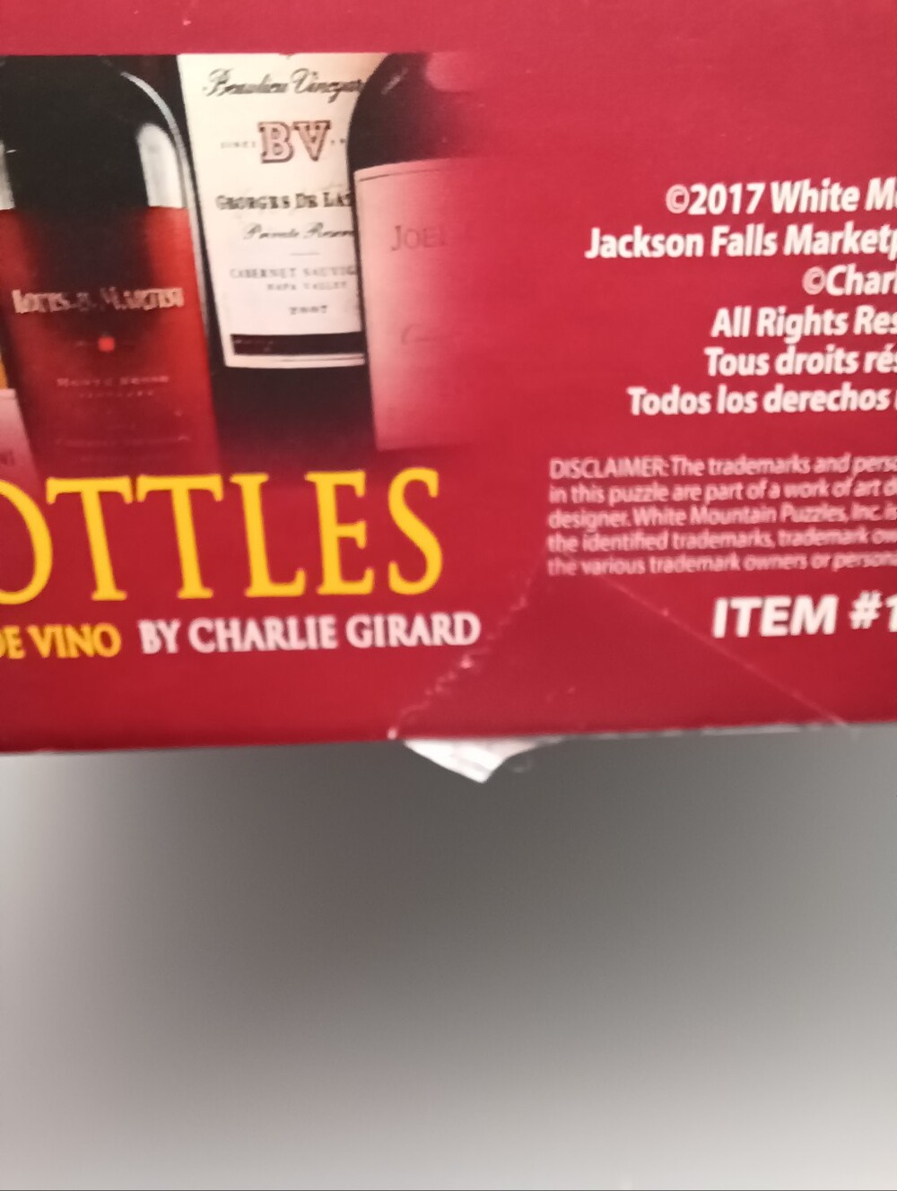 White Mountain Wine Bottles Puzzle Complete - Picture 9 of 16
